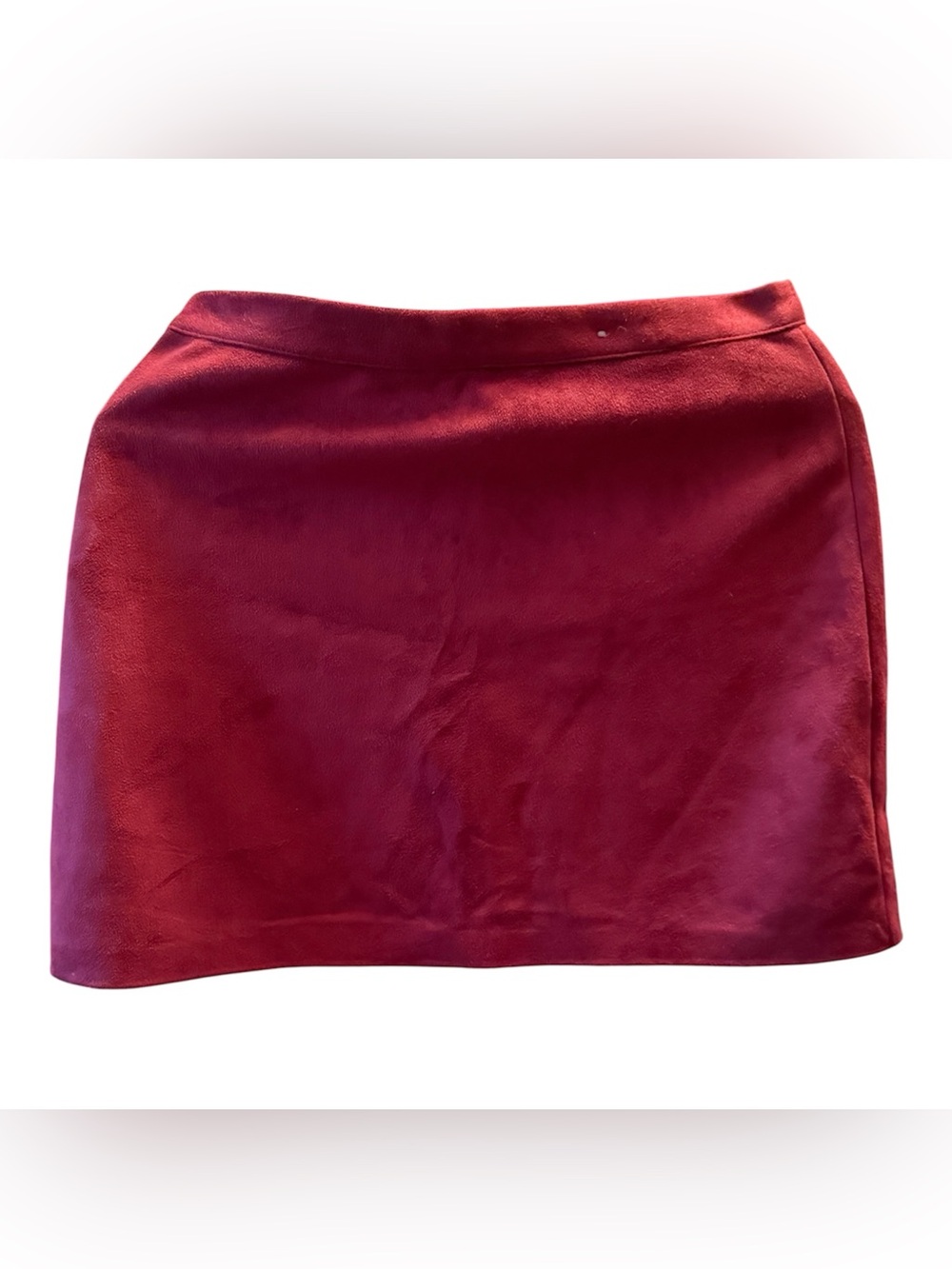 Primark Burgundy Faux Suede Mini Skirt Women’s US 8 UK 12